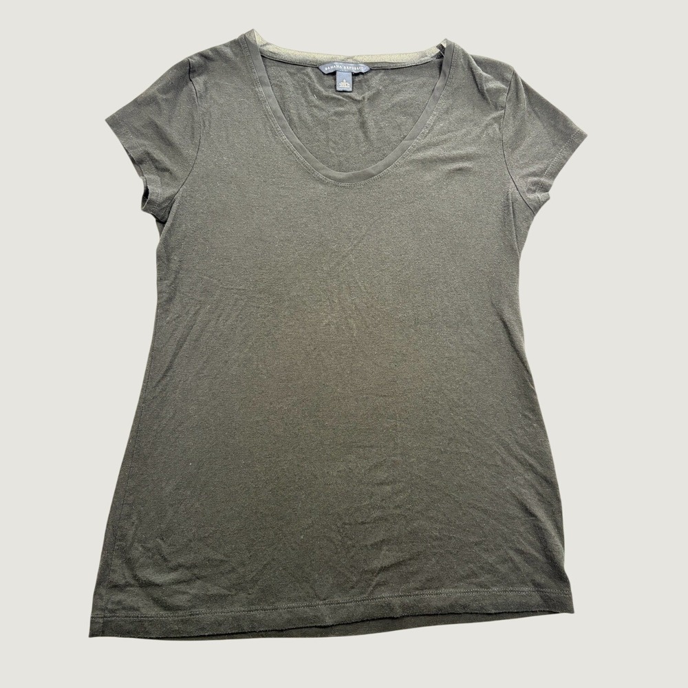 Banana Republic Women's Short Sleeve Scoop Tee - Black